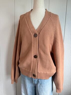 Organic Knit Chunky Cardigan Wares by Ollie Ella, One Size